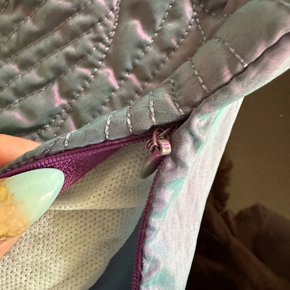 2 Purple Blue Shimmer  19x20 Floral Leaf Pillowcase - Picture 6 of 7